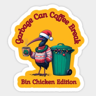 Bin Chicken Christmas Sticker